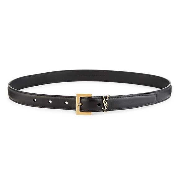 Yves Saint Laurent Accessories - YSL Monogram Lacquer Leather Belt
